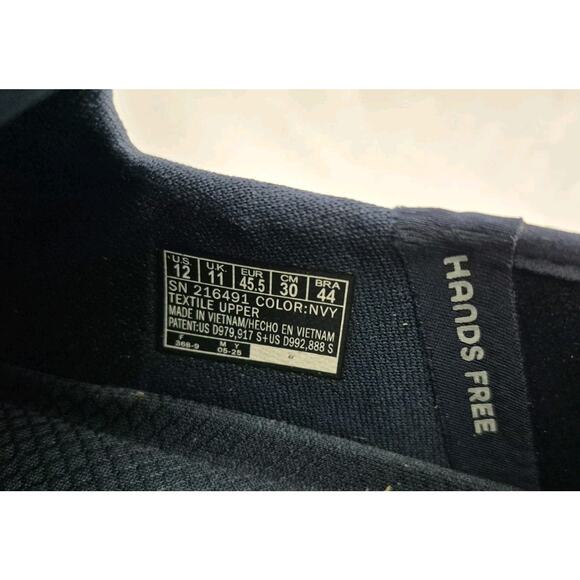 Skechers Men's US 12 Wide Fit Go Walk Flex No Hands Navy Slip-in Sneakers - Picture 11 of 12